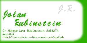 jolan rubinstein business card